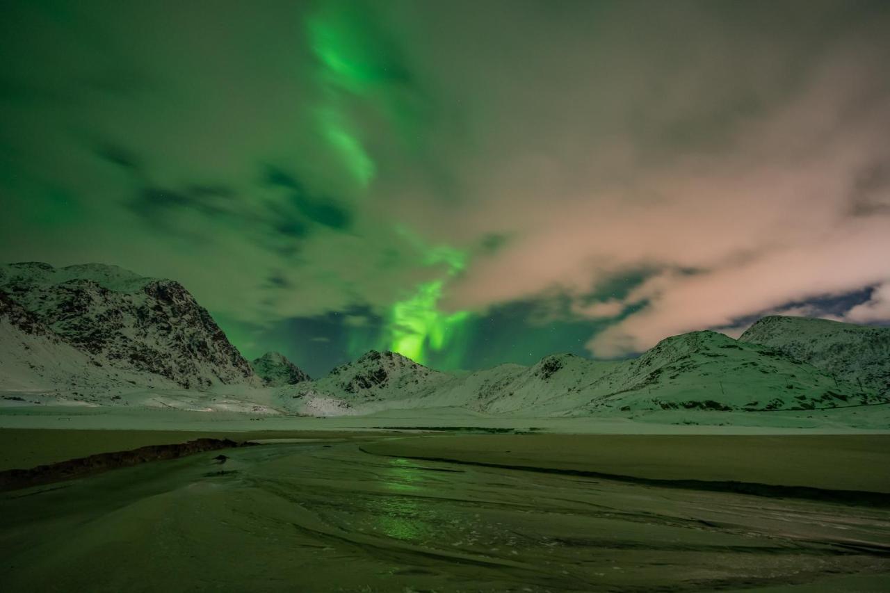 Feriehus Med Flott Havutsikt Ved Hauklandstranden Leknes Exterior foto
