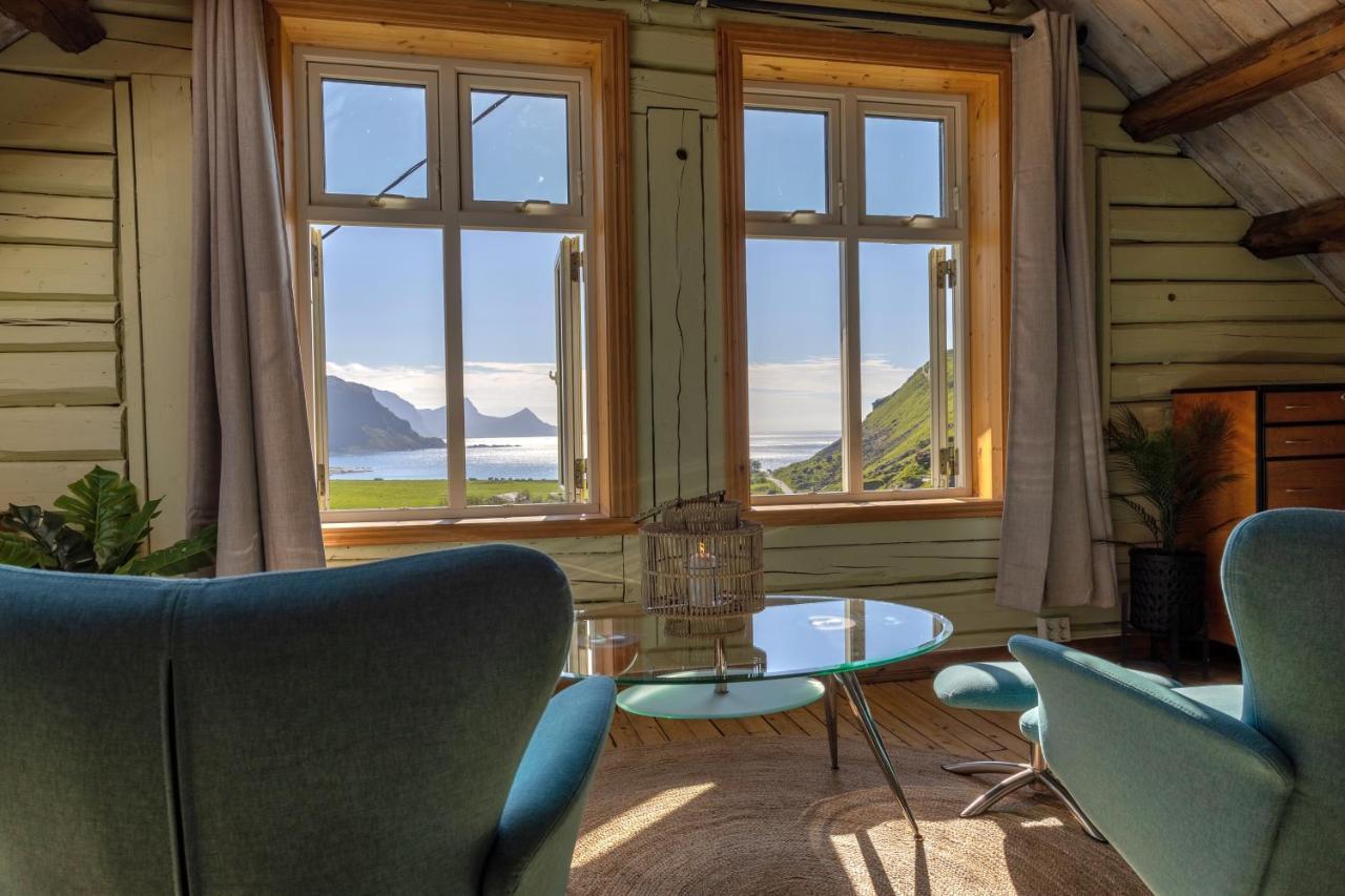 Feriehus Med Flott Havutsikt Ved Hauklandstranden Leknes Exterior foto