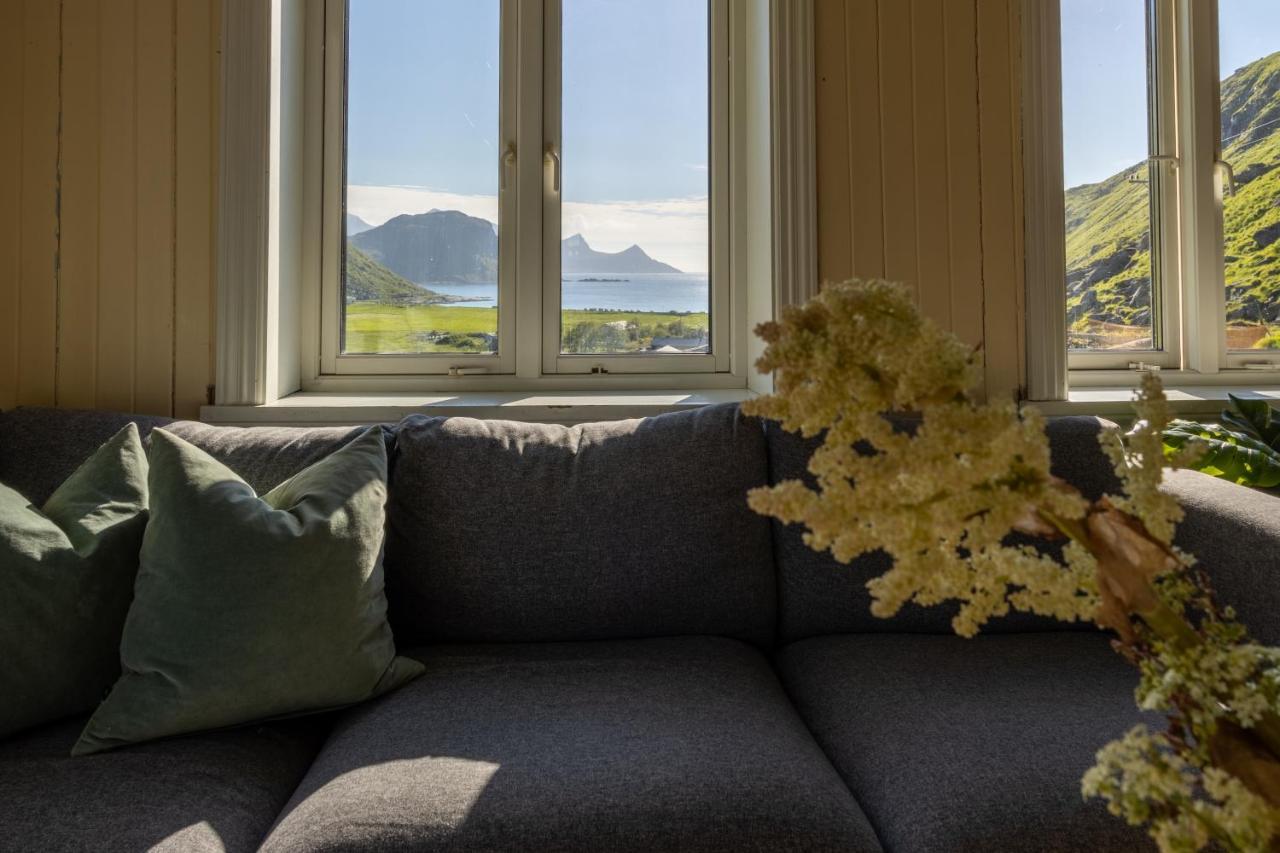 Feriehus Med Flott Havutsikt Ved Hauklandstranden Leknes Exterior foto